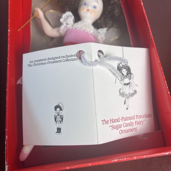 Christmas Ornament Collectors Club Porcelain Jingle Bell & Sugar Candy Fairy Lot - Picture 16 of 16